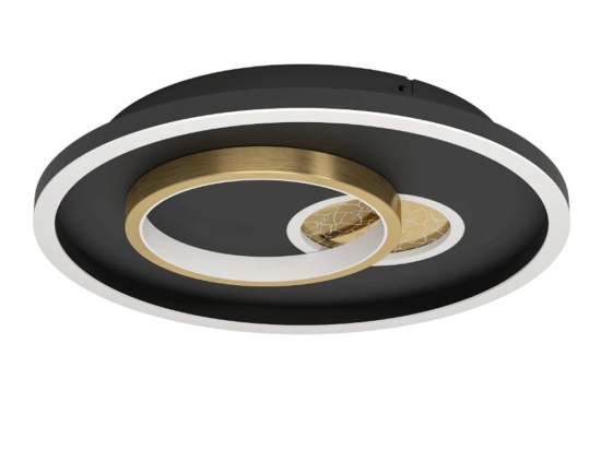 Φωτιστικό Οροφής - Πλαφονιέρα Tiriolo 901244 38x6cm Led Black-Gold Eglo