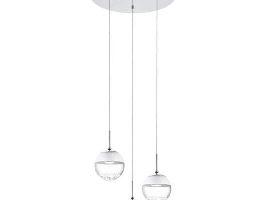 Φωτιστικό Οροφής Led Montefio 1 93709 White Eglo Μέταλλο,Γυαλί