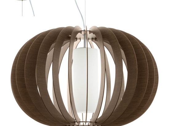 Φωτιστικό Οροφής Stellato 3 95593 Brown Eglo Μέταλλο,Ξύλο