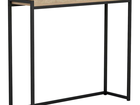 Κονσόλα Mentez 230-000013 100x30x90cm Natural-Black Μελαμίνη,Μέταλλο