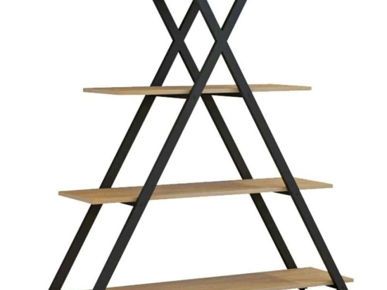 Βιβλιοθήκη Tree 230-000025 120x33x135cm Black-Natural