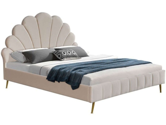 Κρεβάτι Felas (Για Στρώμα 160x200cm) 234-000017 212x177x143cm Beige-Gold Διπλό
