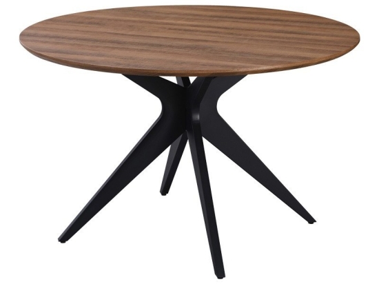 Τραπέζι Toda 235-000040 Φ120x75cm Walnut-Black