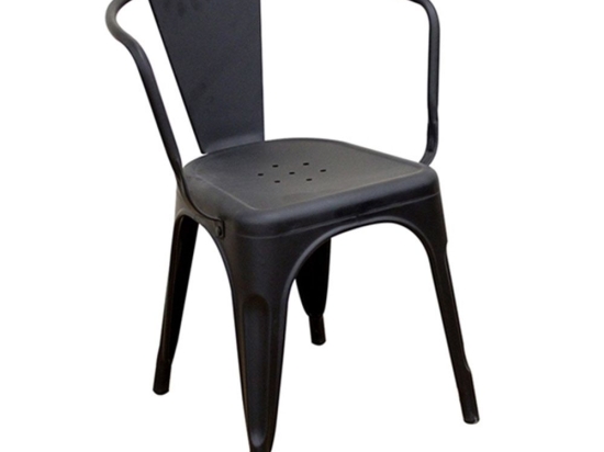 Πολυθρόνα Μεταλλικη Texas 24.0035 52x52x44-71cm Black Mat Zita Plus