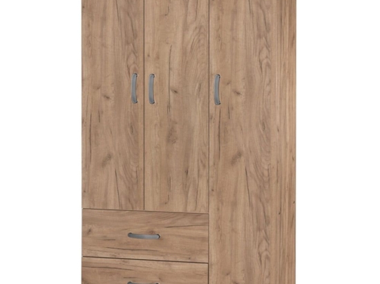 Ντουλάπα Tρίφυλλη Zelia 90x42x180cm Oak Τρίφυλλη