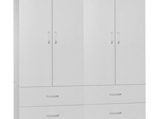 Ντουλάπα Τετράφυλλη Zelia A 249-000061 158x42x180cm White Τετράφυλλη