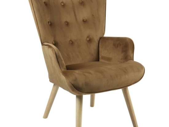 Πολυθρόνα - Μπερζέρα Fluffy 255-000026 75x69x96cm Brown-Natural
