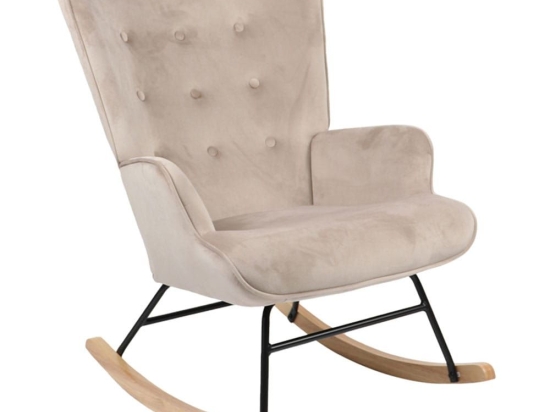 Πολυθρόνα - Μπερζέρα Κουνιστή Georgia 255-000028 75x71x95cm Natural-Beige