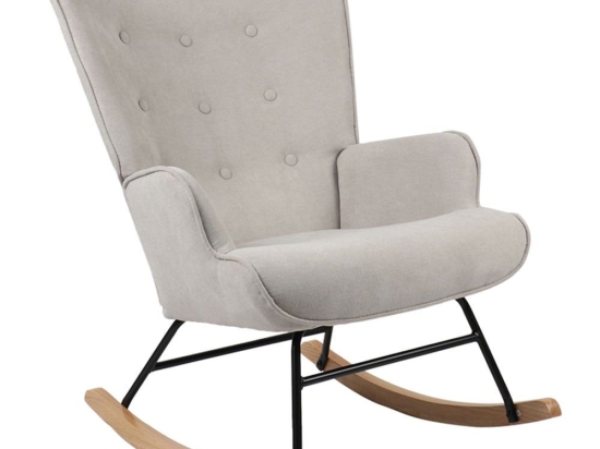 Πολυθρόνα - Μπερζέρα Κουνιστή Georgia 255-000030 75x71x95cm Grey-Natural