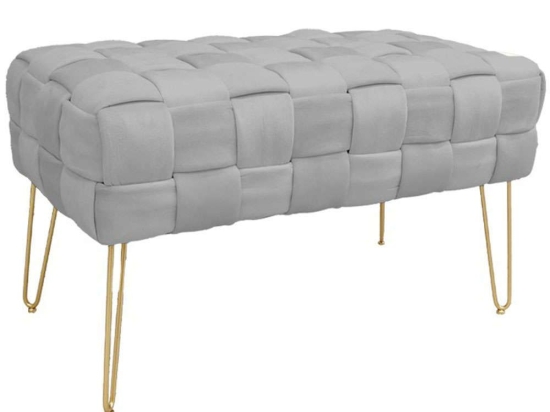 Σκαμπό Wenzo 257-000031 82x43x46cm Grey-Gold