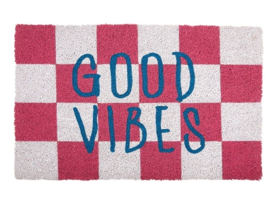 Πατάκι Εισόδου Good Vibes PT4149PI 50x80cm White-Pink Present Time 50X80
