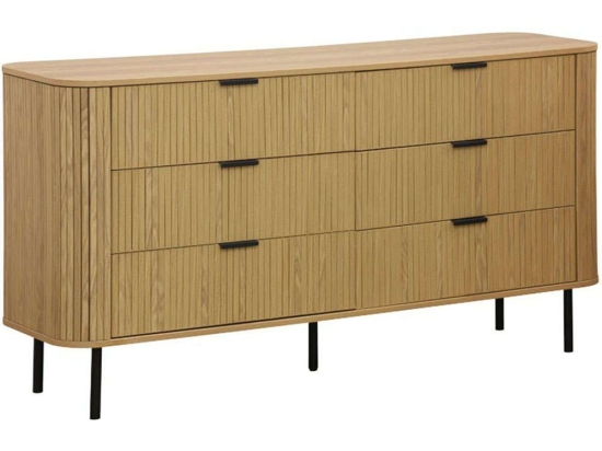 Συρταριέρα Scandi 260-000007 153x46x81cm Natural