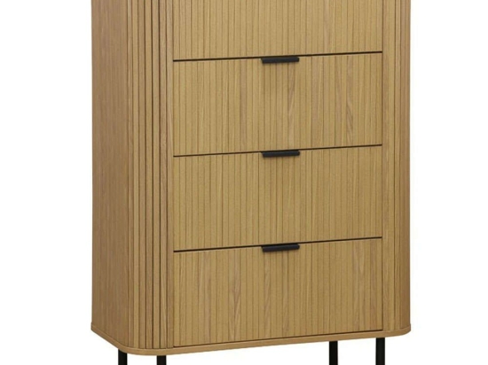 Συρταριέρα Scandi 260-000011 79x46x115cm Natural