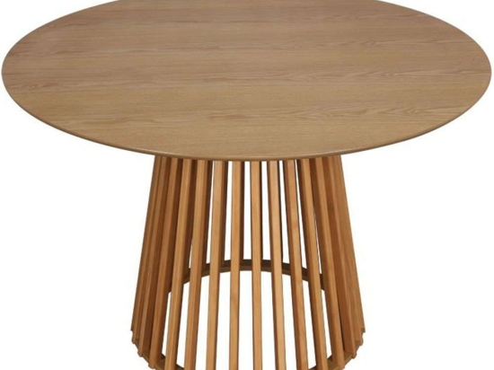 Τραπέζι Domonic 260-000015 Φ120x75cm Natural Μοριοσανίδα, Μελαμίνη