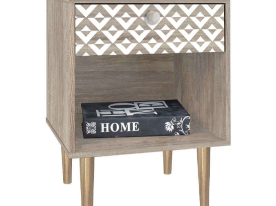 Κομοδίνο Home 271-121-032 40x40x55cm Sonοma Μελαμίνη