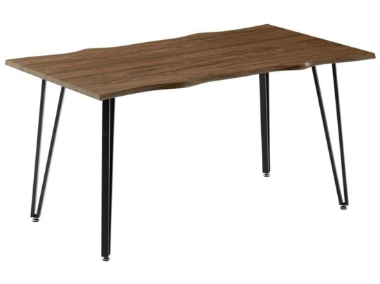 Τραπέζι Izzac 278-000011 140x80x76cm Sonoma-Black Mdf,Μέταλλο