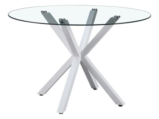 Τραπέζι Tavula 278-000016 Φ120x75cm White-Clear