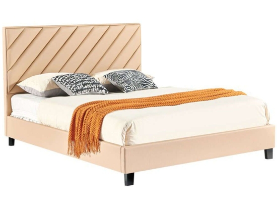 Κρεβάτι Franky (Για Στρώμα 160x200cm) 279-000007 206x166x116,5cm Beige Διπλό