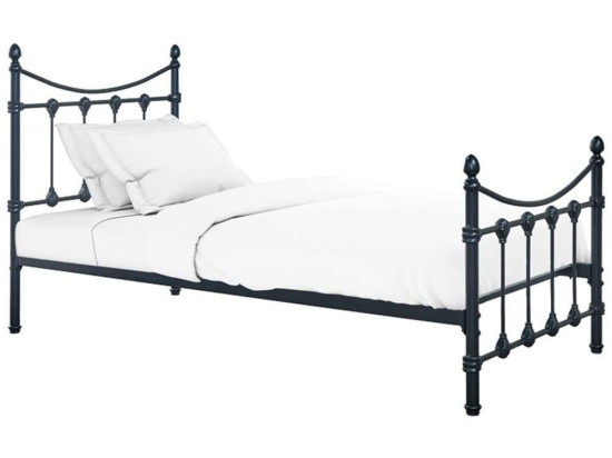 Κρεβάτι Beowulf (Για Στρώμα 90x190cm) 285-000016 190x90x102cm Black Μονό