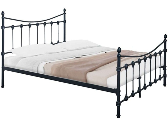 Κρεβάτι Beowulf (Για Στρώμα 140x190cm) 285-000017 190x140x102cm Black Διπλό