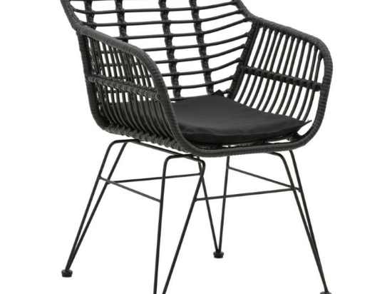 Πολυθρόνα Naoki 286-000006 55x58x79cm Black