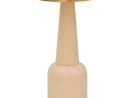 Τραπεζάκι Βοηθητικό Easyful 287-000008 Φ36x58cm Cream-Gold