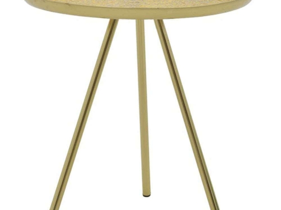 Τραπεζάκι Βοηθητικό Jacksie 287-000015 Φ41x43,5cm Grey-Gold