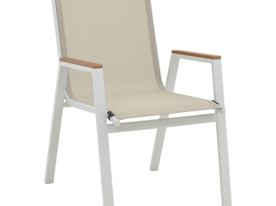 Πολυθρόνα Azelie 288-000002 77x55x94cm White-Beige
