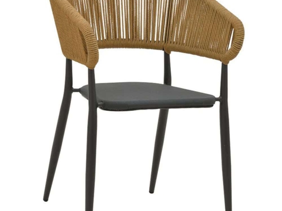 Πολυθρόνα Raven 291-000003 57x62x78cm Anthracite-Natural