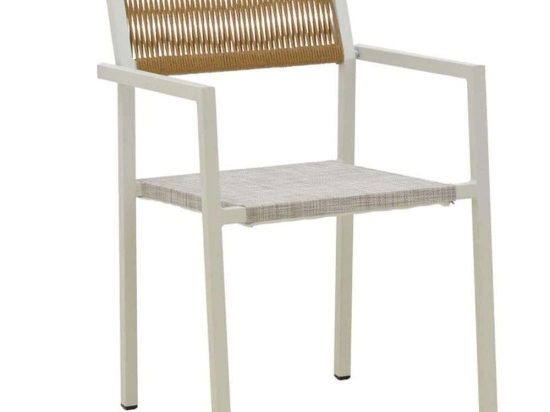 Πολυθρόνα Savor 291-000017 55x58x63cm White-Natural