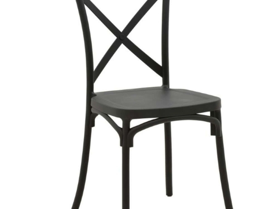 Καρέκλα Crossie 292-000008 51x48x90cm Black Πολυπροπυλένιο