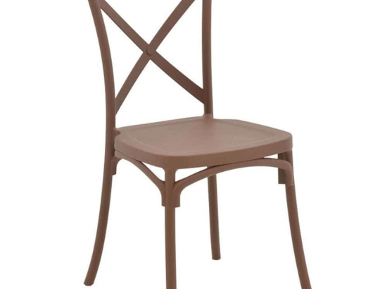 Καρέκλα Crossie 292-000009 51x48x90cm Moca Πολυπροπυλένιο