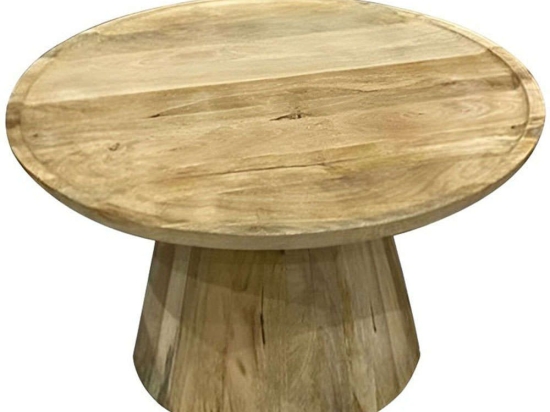 Τραπέζι Σαλονιού Aliki 297-000013 Φ90x40cm Natural