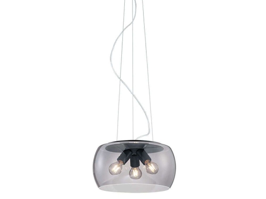 Φωτιστικό Οροφής Valente 300600342 Ø40x150cm Anthracite Trio Lighting Μέταλλο,Γυαλί