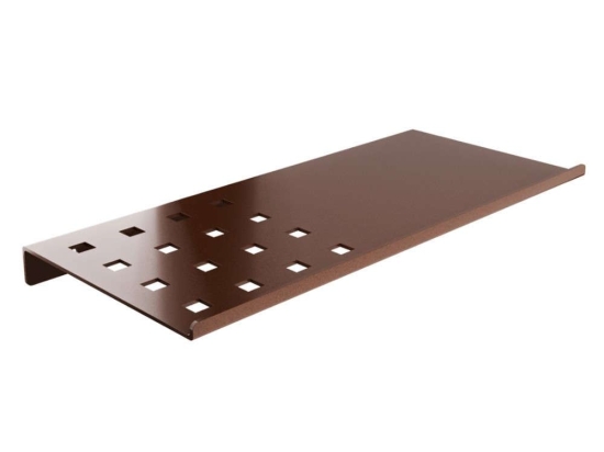 Ράφι Μπάνιου 3015-943 28x15x1cm Matte Wenge Pam&Co Ανοξείδωτο Ατσάλι