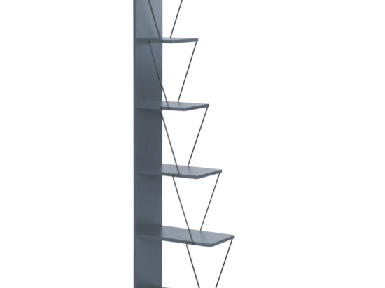 Βιβλιοθήκη Tars 304-000006 60x24x146,5cm Grey-Black