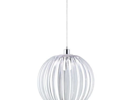 Φωτιστικό Οροφής Zucca 304100100 Ø40x150cm Transparent Trio Lighting Μέταλλο,Ακρυλικό