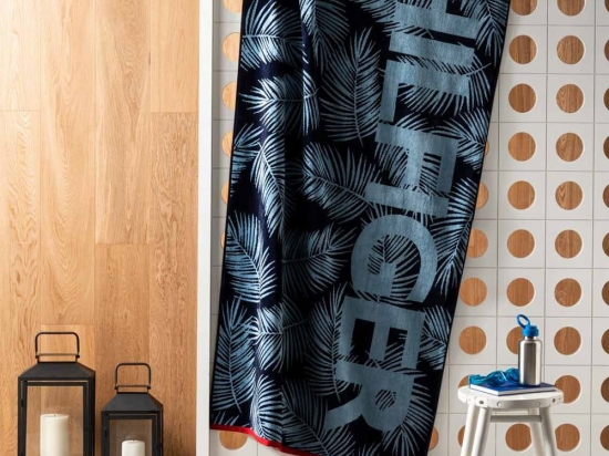 Πετσέτα Θαλάσσης Key West  Blue-Red Tommy Hilfiger Θαλάσσης 90x170cm 100% Βαμβάκι