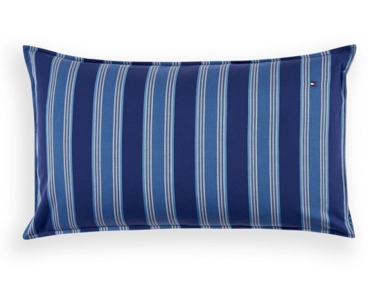 Μαξιλαροθήκη Bowery 695081 Blue Tommy Hilfiger 50X80 100% Βαμβάκι