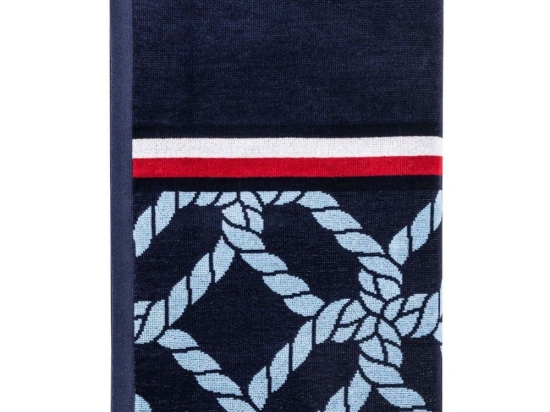 Πετσέτα Θαλάσσης Newport 698729 Navy Tommy Hilfiger Θαλάσσης 90x180cm 100% Βαμβάκι
