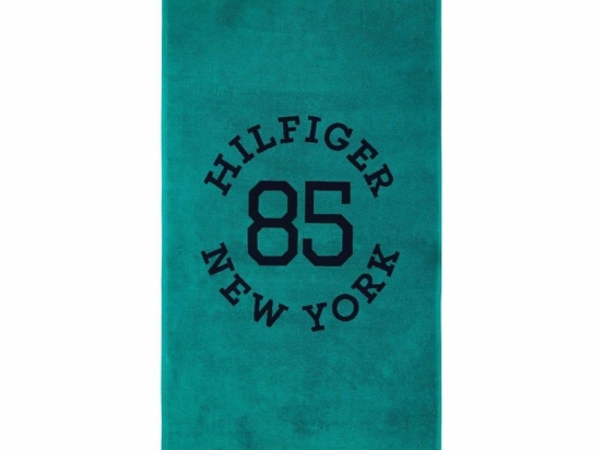 Πετσέτα Θαλάσσης Training Jungle Green Tommy Hilfiger Θαλάσσης 90x180cm 100% Βαμβάκι