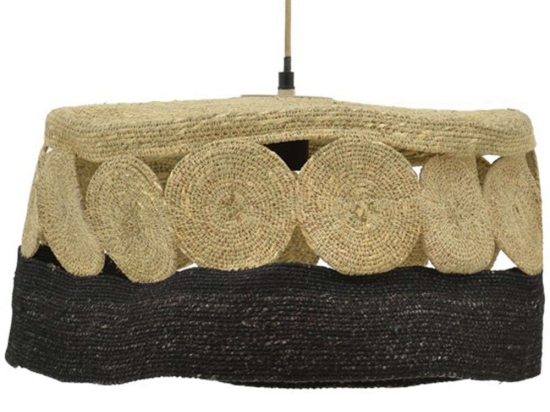 Φωτιστικό Οροφής Ormen 311-000015 Φ50x115cm 1xE27 10W Natural-Black Inart