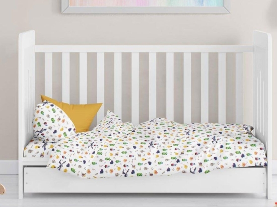 Παπλωματοθήκη Βρεφική Minecraft 565 White-Multi DimCol 120x160cm 100% Βαμβάκι