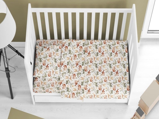 Πάπλωμα Βρεφικό Dinosaur 515 Beige DimCol 120x160cm 100% Βαμβάκι