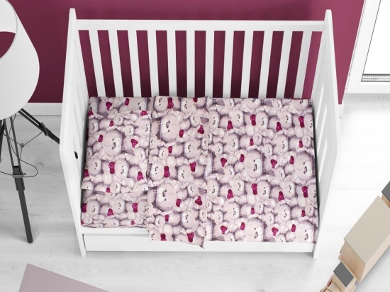 Πάπλωμα Βρεφικό Teddy Bear 536 Purple DimCol 120x160cm 100% Βαμβάκι