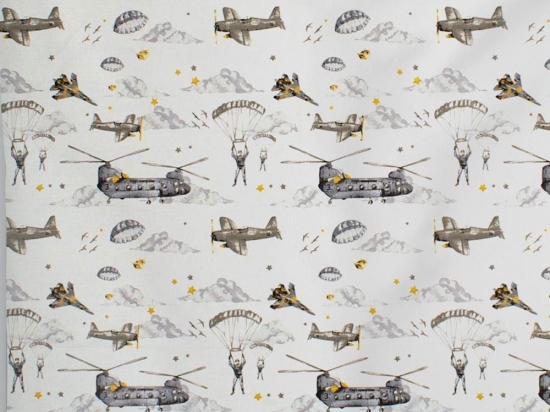 Πάνα Βρεφική Χασέ Airforce 195 White-Grey DimCol 80x80cm 100% Βαμβάκι