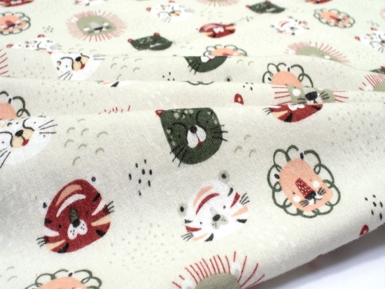 Πάνα Χασέ Big Cats 27 80X80 Light Olive DimCol 80x80cm 100% Βαμβάκι