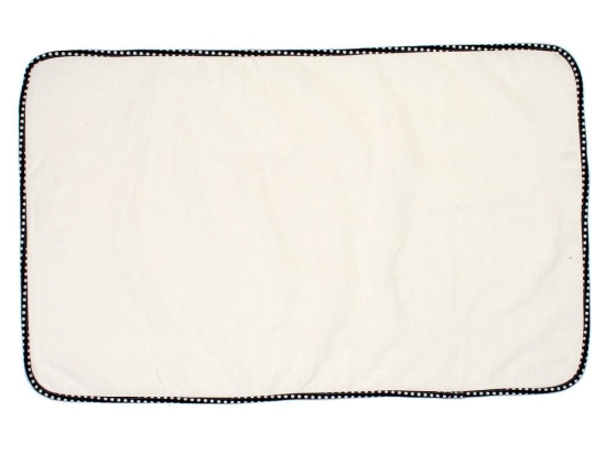 Σελτεδάκι Βρεφικό Αδιάβροχο 132 Πουά White-Black DimCol 50x80cm 100% Βαμβάκι