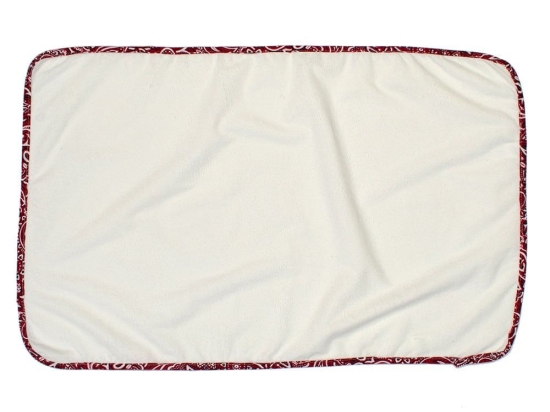 Σελτεδάκι Βρεφικό Αδιάβροχο 153 Λαχούρ White-Red DimCol 50x80cm 100% Βαμβάκι