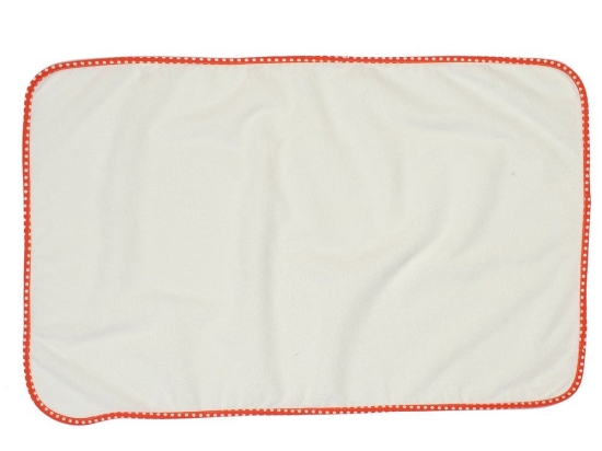 Σελτεδάκι Βρεφικό Αδιάβροχο 134 Πουά White-Orange DimCol 67x90cm 100% Βαμβάκι